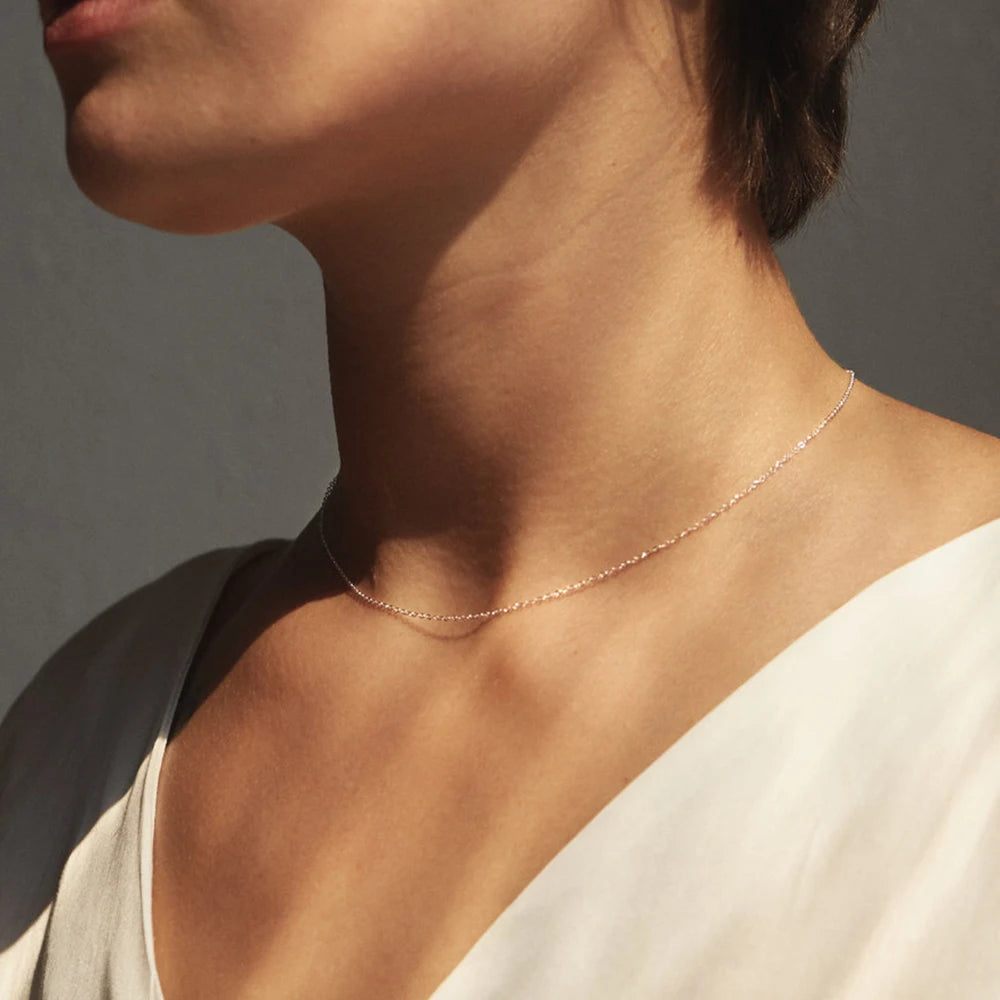 14K Gold Thin Chain Necklace