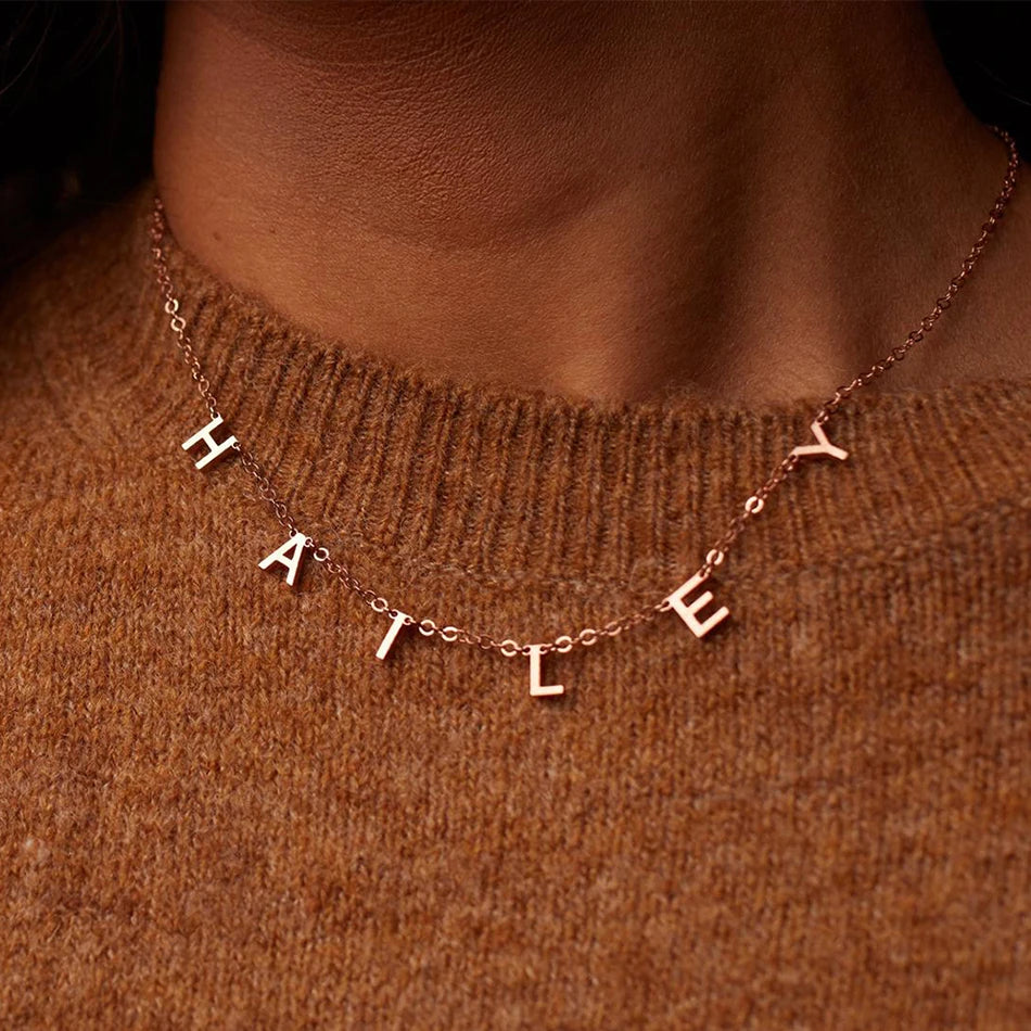 Dainty Custom Initial Name Necklace
