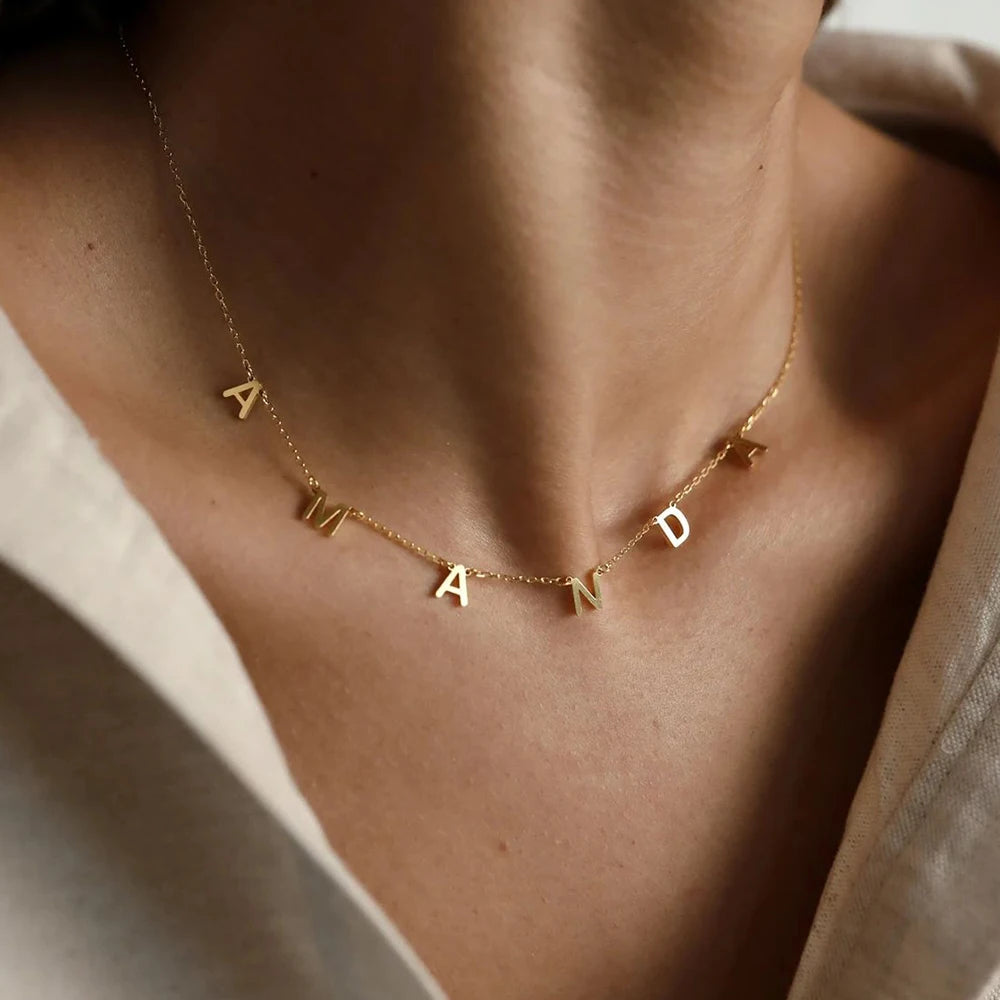 Dainty Custom Initial Name Necklace