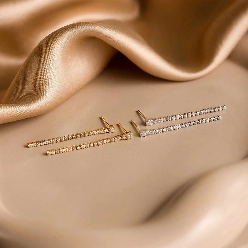 Sparkly Tennis Long Drop Earring