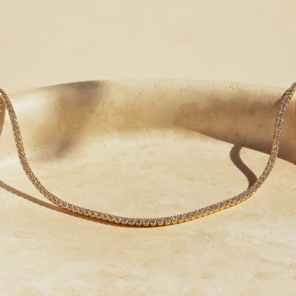 Classic Diamond Tennis Necklace