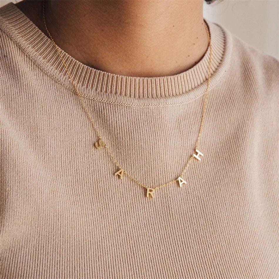 Dainty Custom Initial Name Necklace