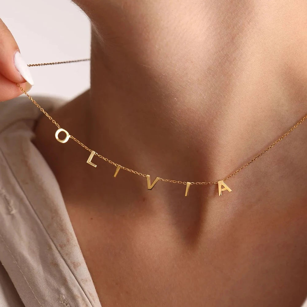 Dainty Custom Initial Name Necklace