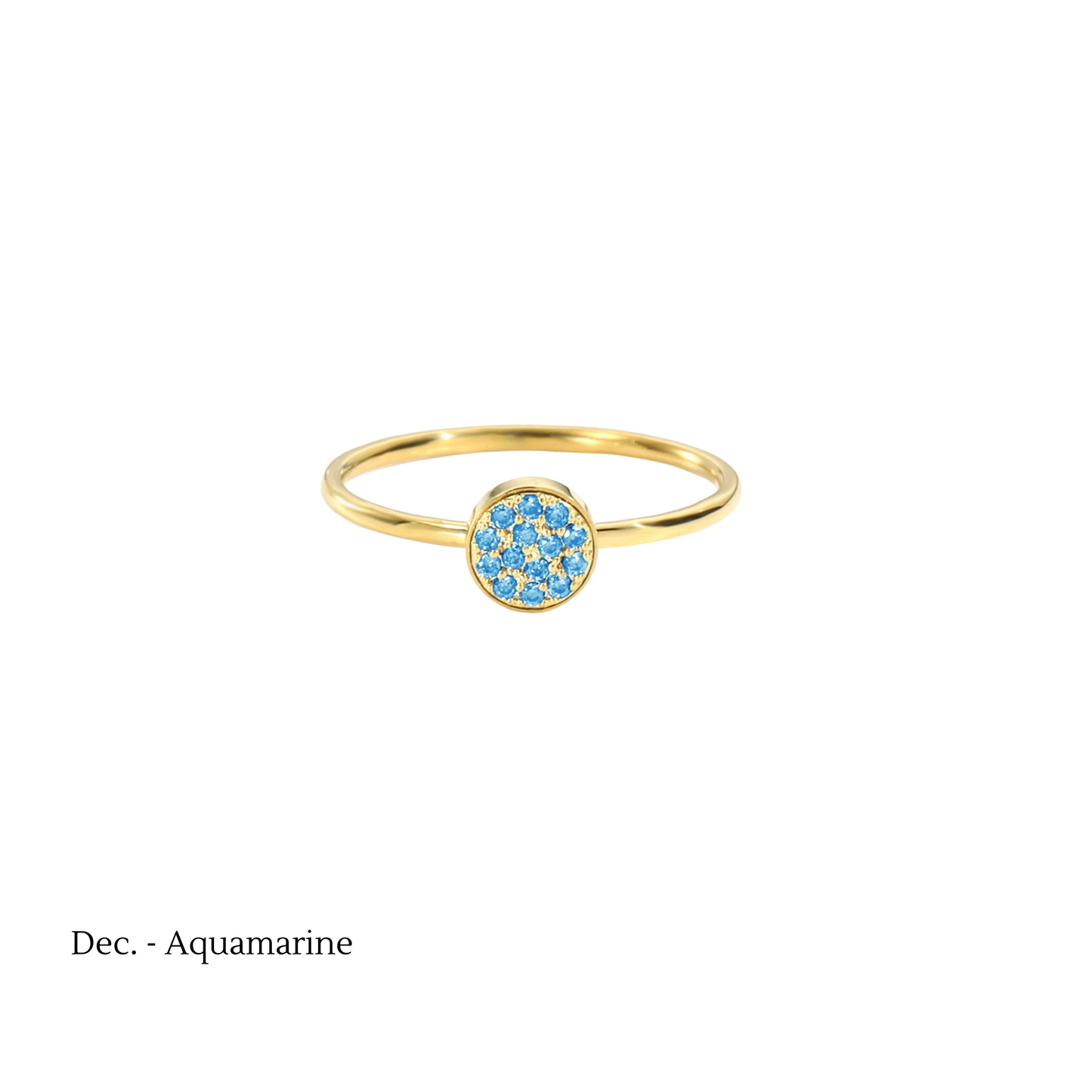 Birthstone Disc Ring