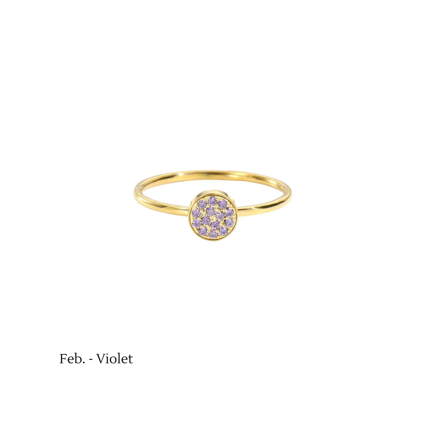 Birthstone Disc Ring