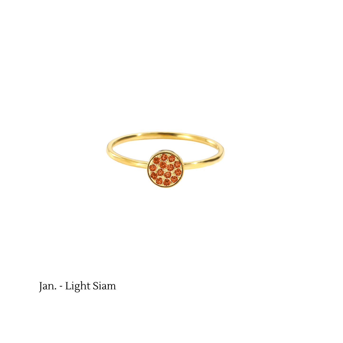 Birthstone Disc Ring