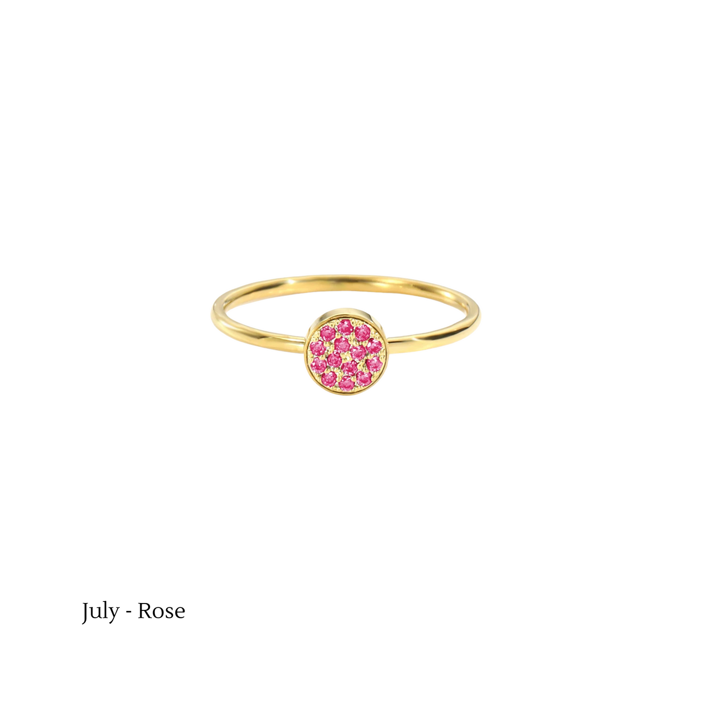 Birthstone Disc Ring