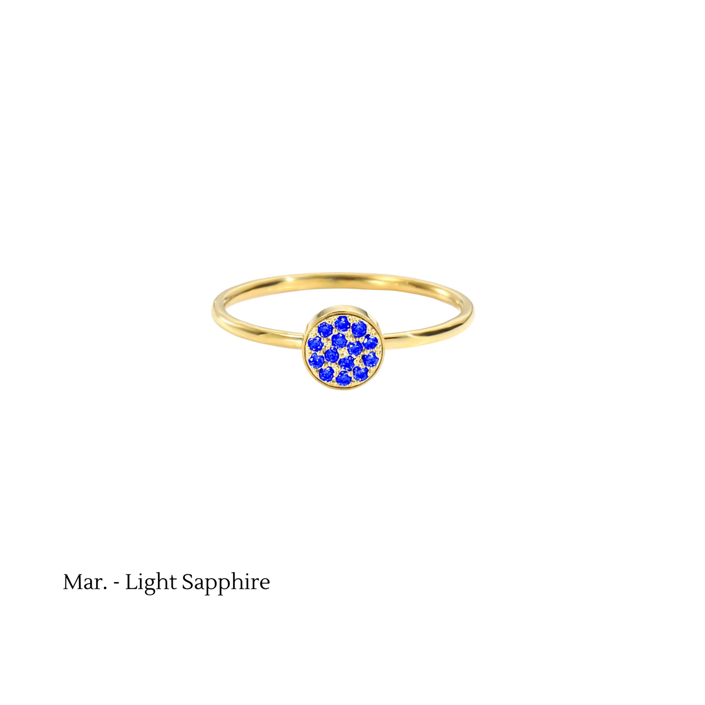 Birthstone Disc Ring