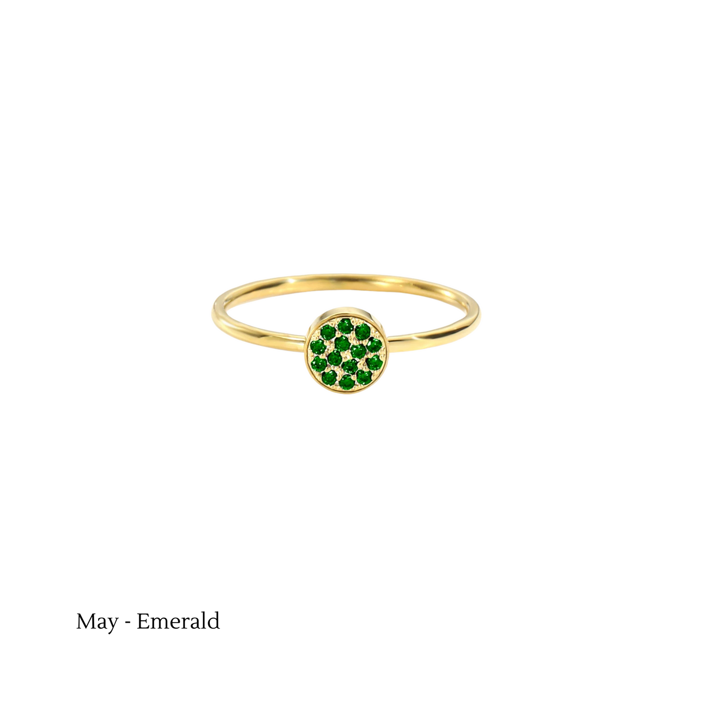 Birthstone Disc Ring