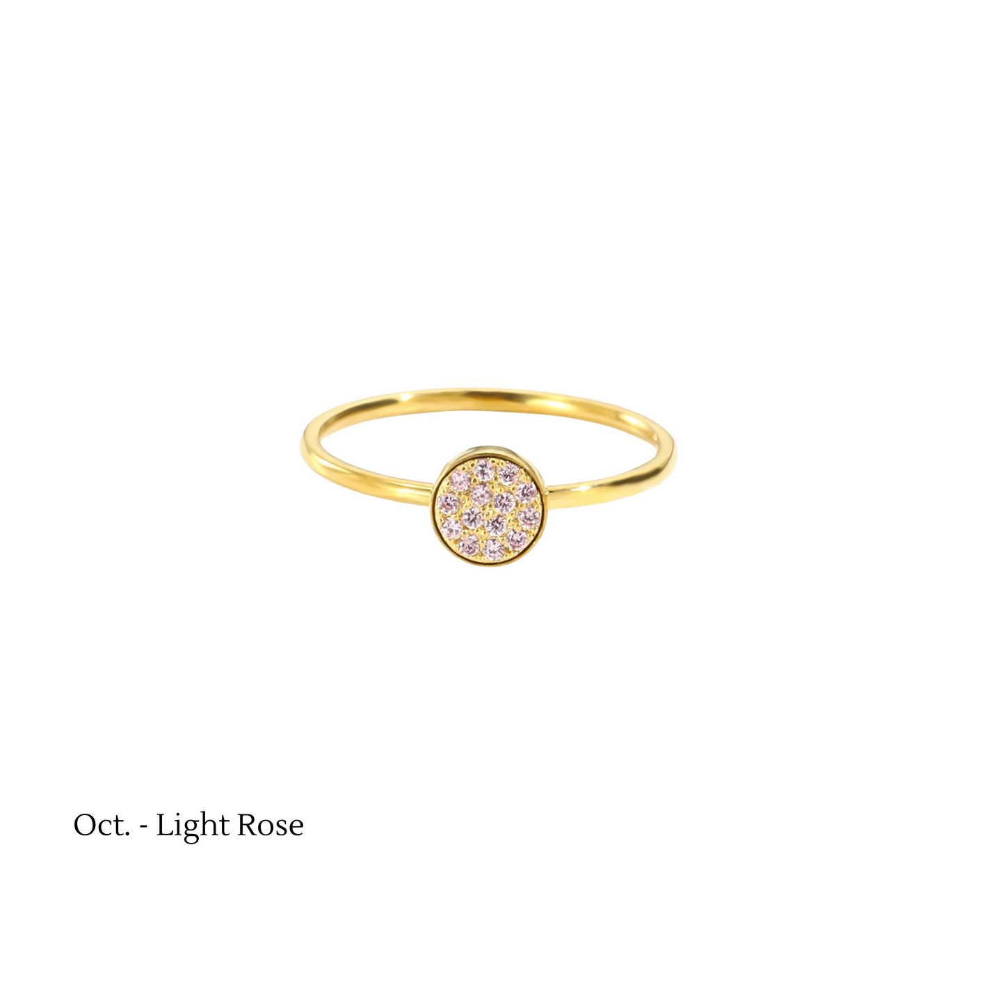 Birthstone Disc Ring