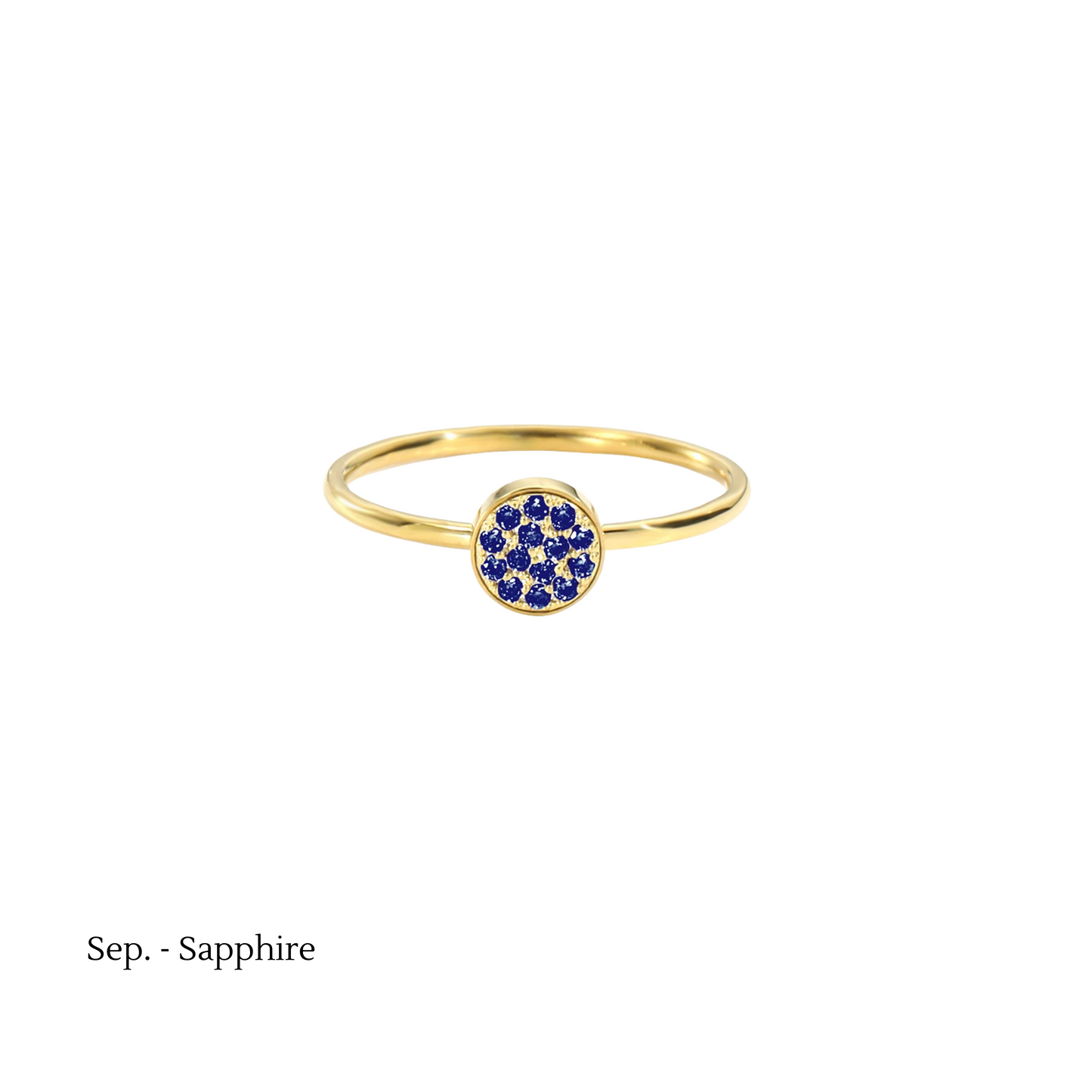 Birthstone Disc Ring