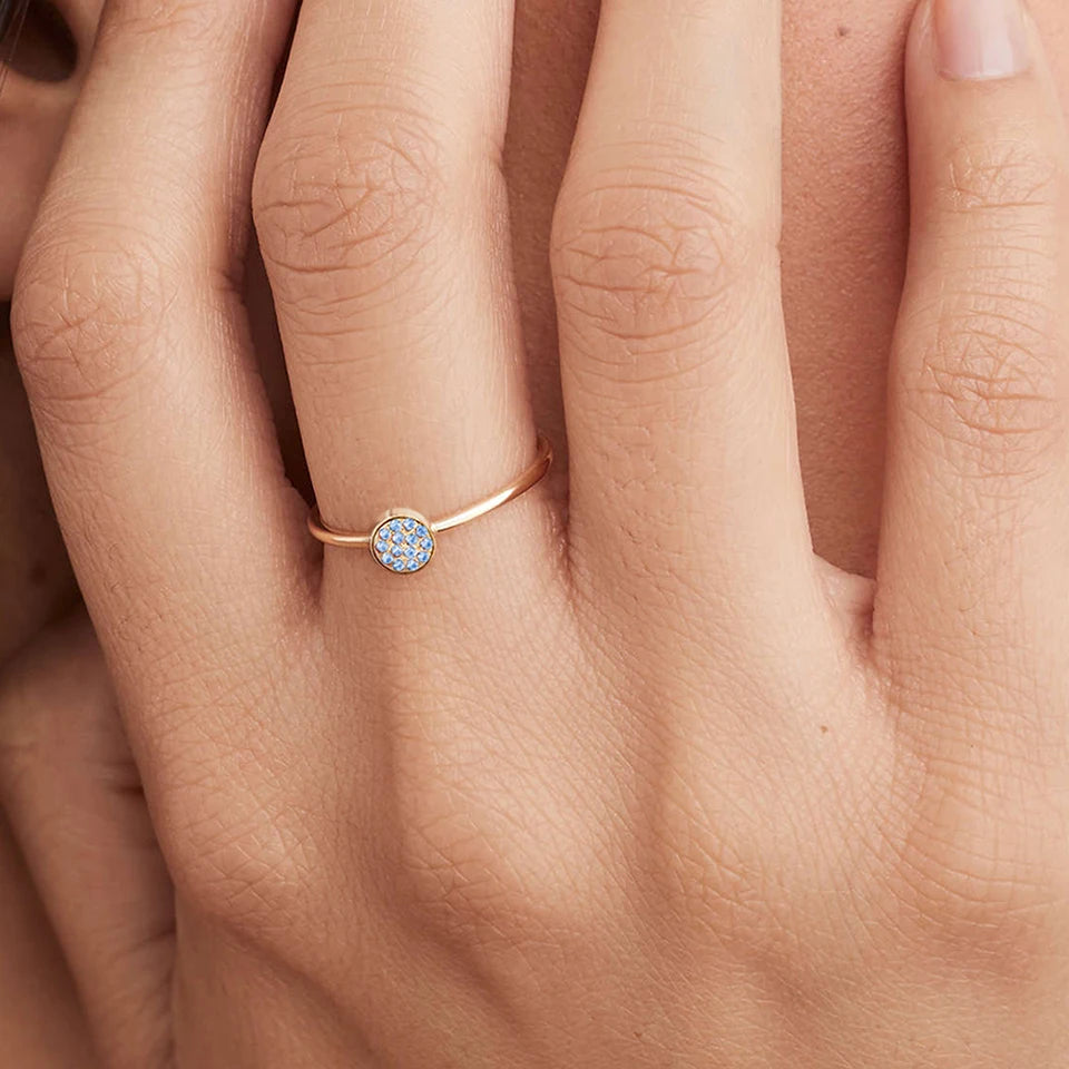 Birthstone Disc Ring